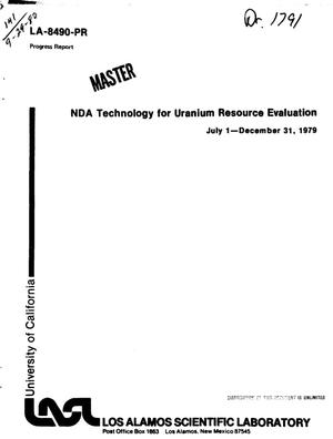 NDA technology for uranium resource evaluation. Progress report July 1-December 31, 1979. [Gamma spectra calculations; field prototype photoneutron logging probe]