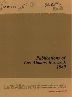 Publications of Los Alamos research 1980