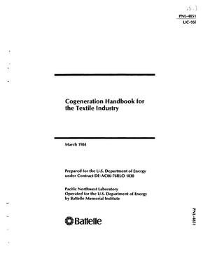 Cogeneration Handbook for the Textile Industry. [Contains Glossary]