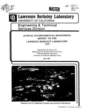 Annual environmental monitoring report of the Lawrence Berkeley Laboratory, 1979