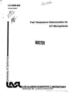 Fuel temperature determination for ICF microspheres