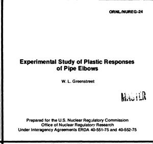 Experimental study of plastic responses of pipe elbows