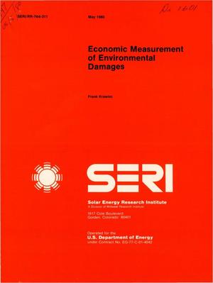 Economic measurement of environment damages