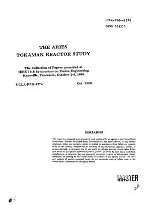 The ARIES tokamak reactor study