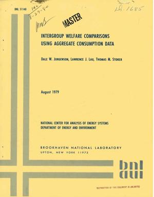 Intergroup welfare comparisons using aggregate consumption data