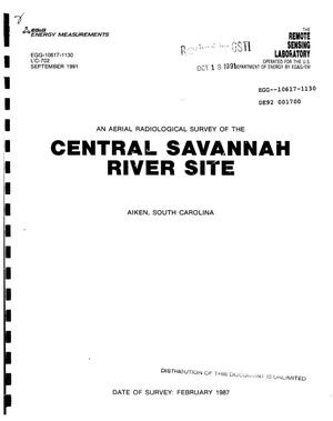 An aerial radiological survey of the Central Savannah River Site, Aiken, South Carolina