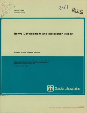 Rehyd development and installation report
