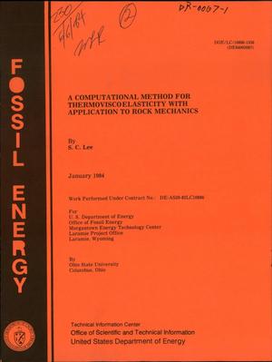 Computational Method for Thermoviscoelasticity With Application to Rock Mechanics