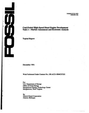 Coal-fueled high-speed diesel engine development: Task 2, Market assessment and economic analysis