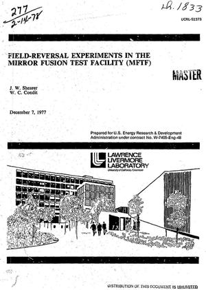 Field-reversal experiments in the mirror fusion test facility (MFTF)