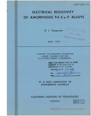 Electrical resistivity of amorphous Pd--Cu--P alloys