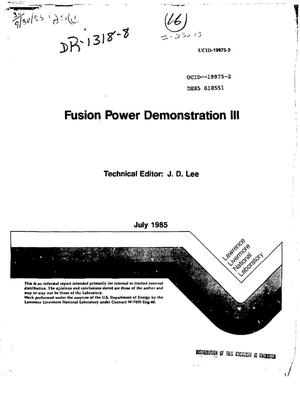 Fusion Power Demonstration III
