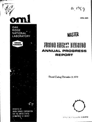 Fusion Energy Division annual progress report period ending December 31, 1979