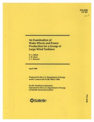 An examination of wake effects and power production for a group of large wind turbines