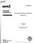 Report: Environmental Regulatory Update Table, August 1991