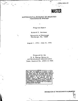Experimental ecology of selected vertebrate species. Progress report, August 1, 1974--July 31, 1975. [Bibliography on mast production by US forest tree species]
