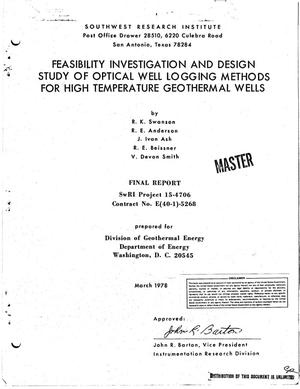 Feasibility investigation and design study of optical well logging methods for high temperature geothermal wells