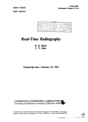 Real-time radiography