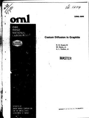 Cesium diffusion in graphite