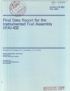 Final data report for the instrumented fuel assembly (IFA)-432