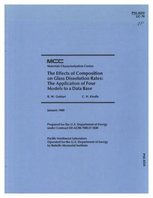 The effects of composition on glass dissolution rates: The application of four models to a data base
