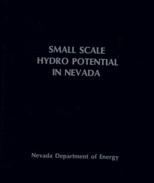 Small scale hydroelectric power potential in Nevada: a preliminary reconnaissance survey