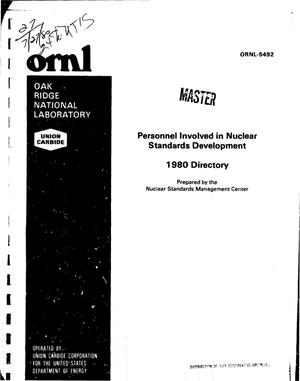 Personnel involved in nuclear standards development: 1980 directory