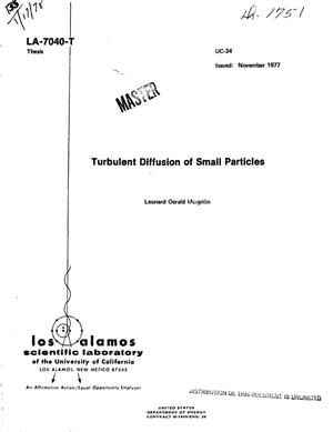 Turbulent diffusion of small particles