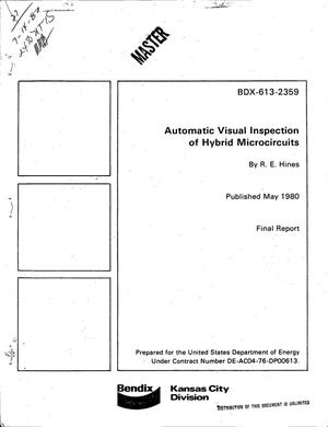 Automatic visual inspection of hybrid microcircuits