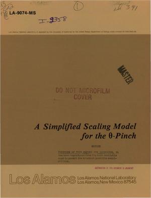 Primary view of object titled 'Simplified scaling model for the THETA-pinch'.