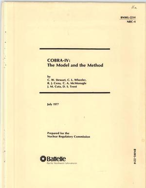 COBRA-IV: the model and the method