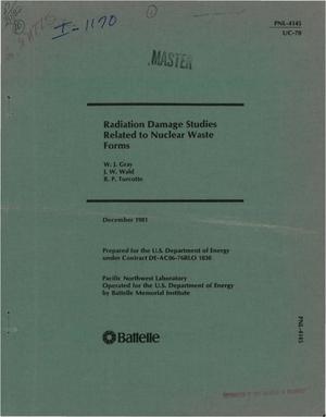 Radiation damage studies related to nuclear waste forms