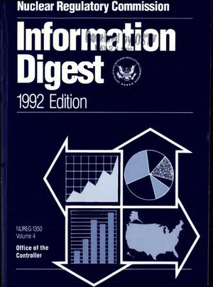 Nuclear Regulatory Commission Information Digest 1992 edition. Volume 4