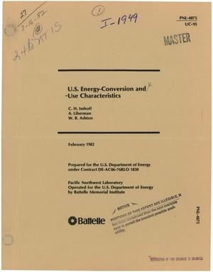 US energy conversion and use characteristics