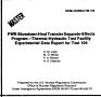 Report: PWR blowdown heat transfer separate-effects program: thermal-hydrauli…