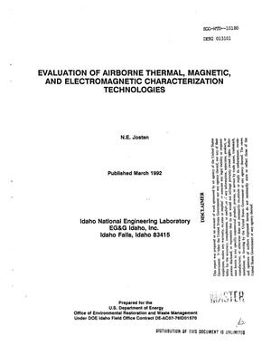 Evaluation of airborne thermal, magnetic, and electromagnetic characterization technologies