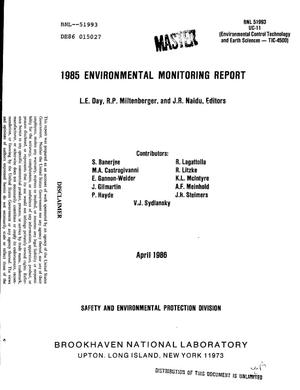 1985 environmental monitoring report