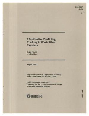 Method for predicting cracking in waste glass canisters