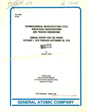Thermochemical water-splitting cycle, bench-scale investigations and process engineering. Annual report, October 1, 1978-September 30, 1979