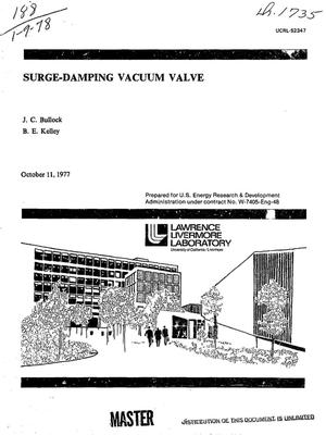 Surge-damping vacuum valve
