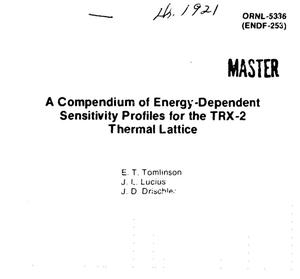 Compendium of energy-dependent sensitivity profiles for the TRX-2 thermal lattice