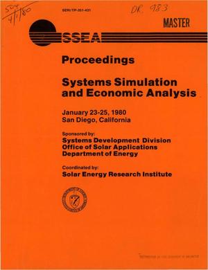 Primary view of object titled 'Systems simulation and economic analysis. [Solar energy]'.