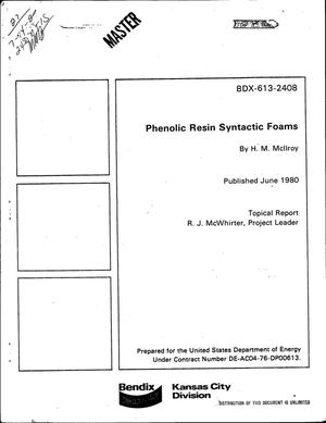 Phenolic resin syntactic foams