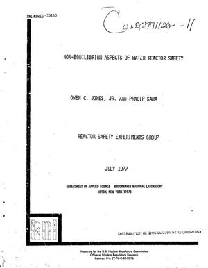 Non-equilibrium aspects of water reactor safety