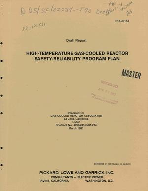 High-temperature gas-cooled reactor safety-reliability program plan