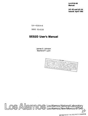 Primary view of object titled 'SES2D user's manual'.