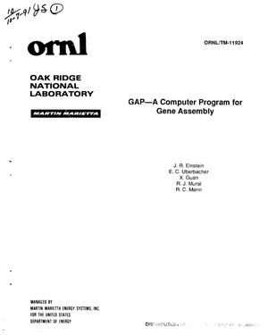 GAP: A computer program for gene assembly
