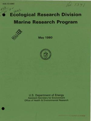 Ecological Research Division, Marine Research Program