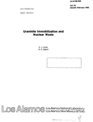 Uranium immobilization and nuclear waste