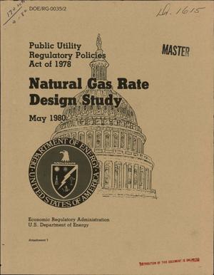 Public Utility Regulatory Policies Act of 1978: Natural Gas Rate Design Study